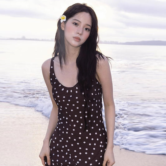 Nana Summer Polka Dot Sleeveless Slim Dresses