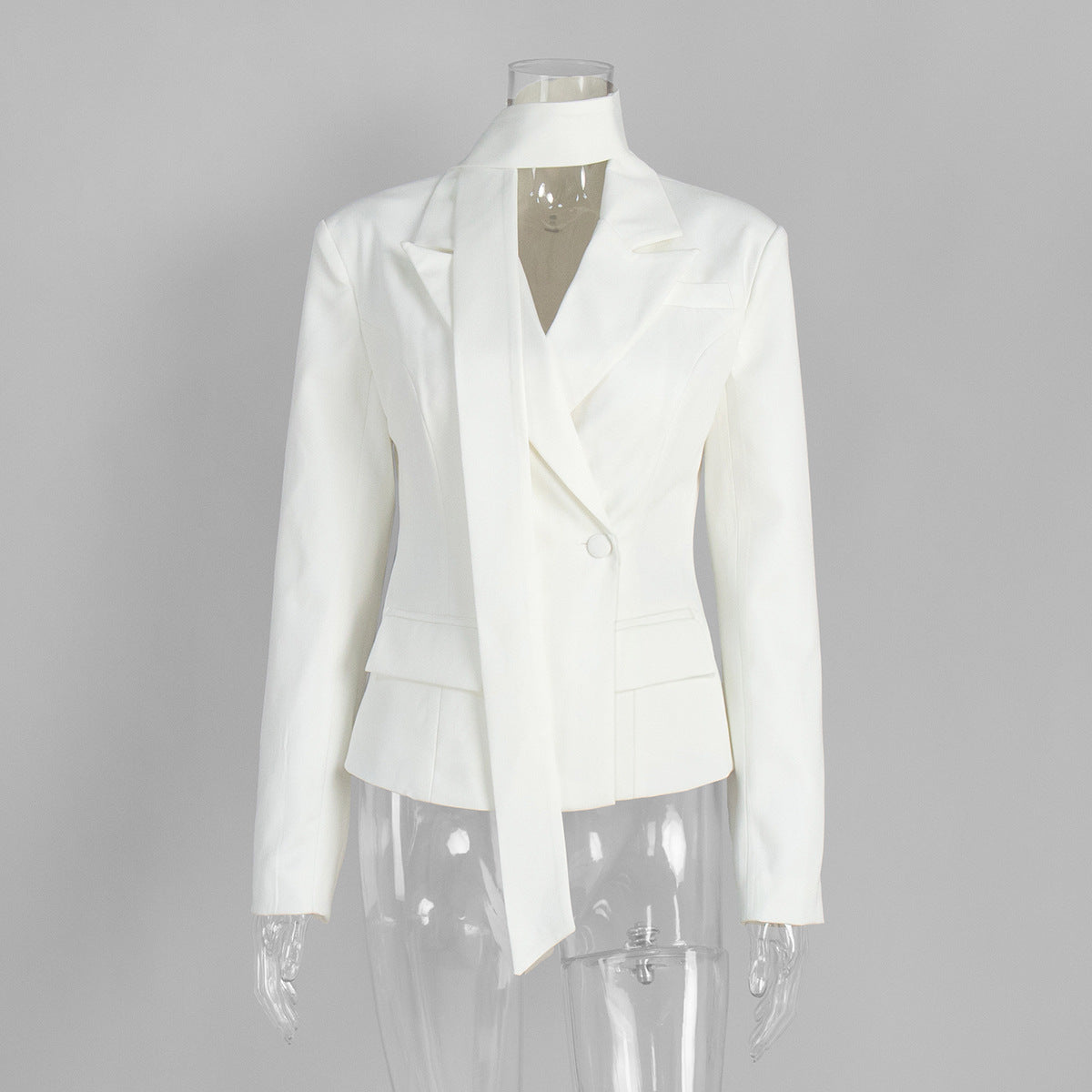 Women's Trendy Ribbon Temperament Commute Small Blazers