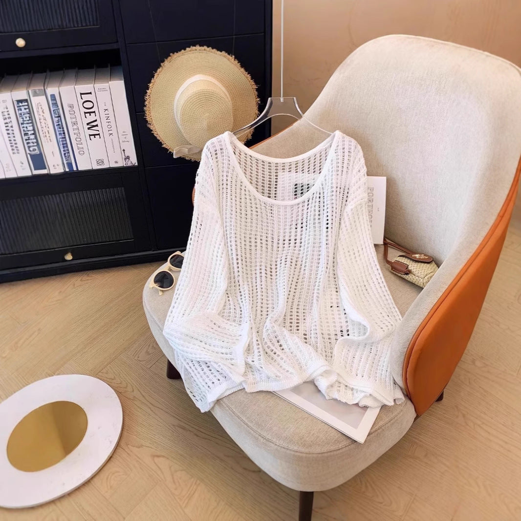 Women's Hollow Wool Summer Lazy Loose Flab Women's Sweater