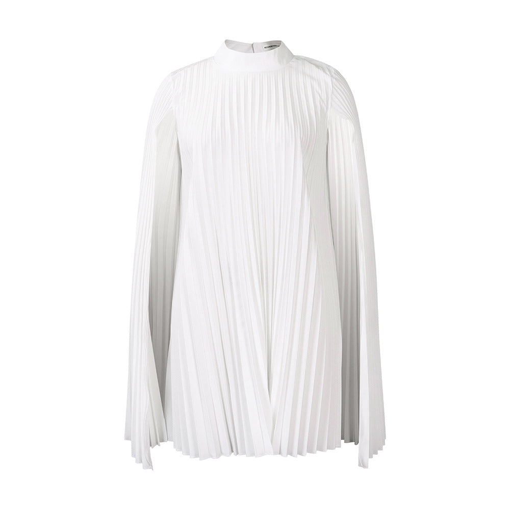 Women's Fashion Elegant Cape Loose Pleated African Dress