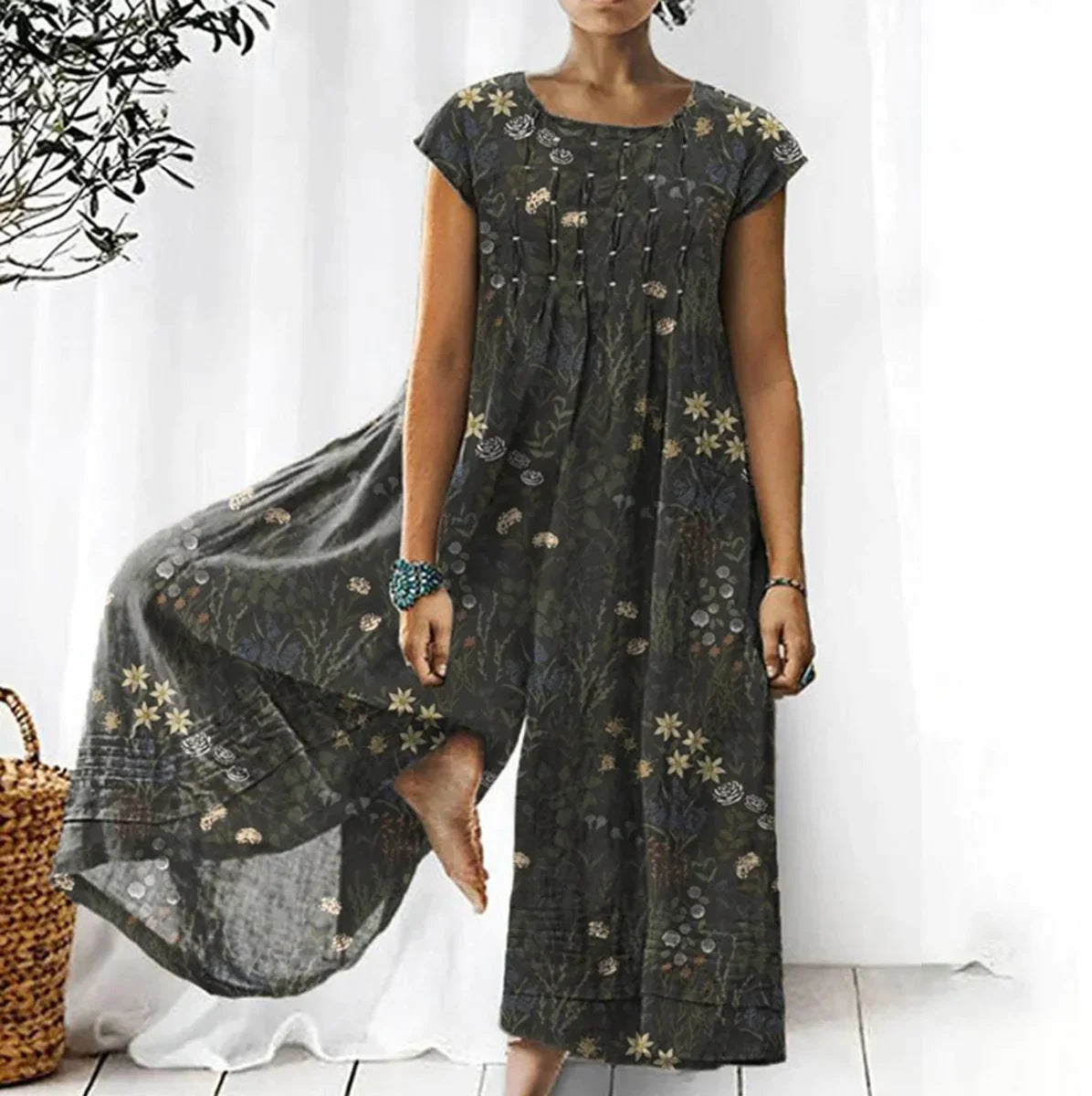 Women's Glamorous Charming Printed Loose Wear Jumpsuits