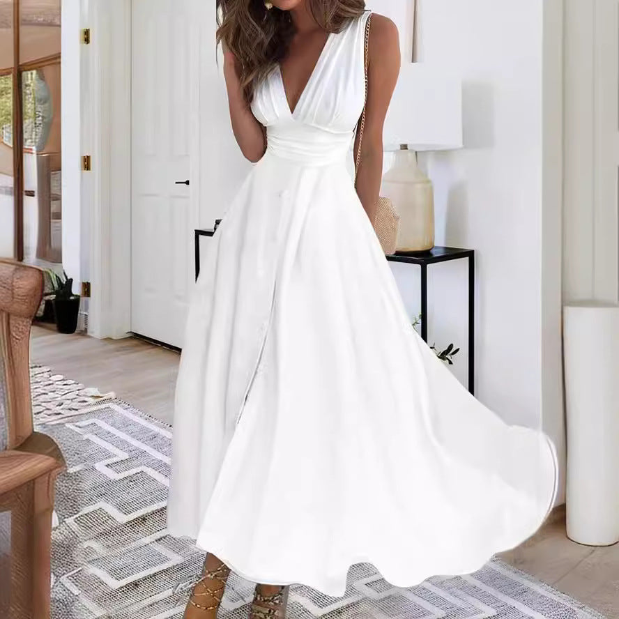Versatile Comfortable Unique Wrapped Chest Formal Dress
