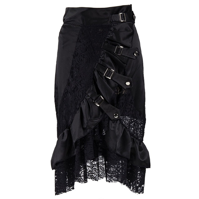 Lace Edge Punk Rock Gothic High Skirts