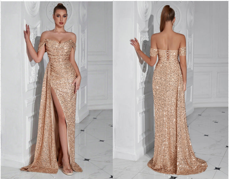 Women's Sequin Tube High-grade Party Dinner Fishtail Tops