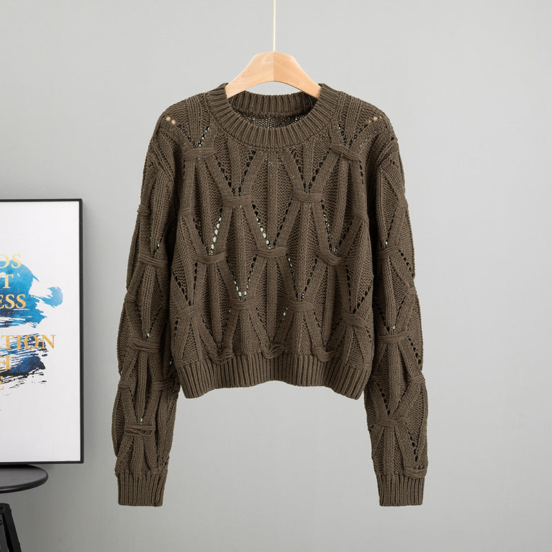 Women's Twist Thread Thermal Thickened Korean Style Knitted Women's Sweater