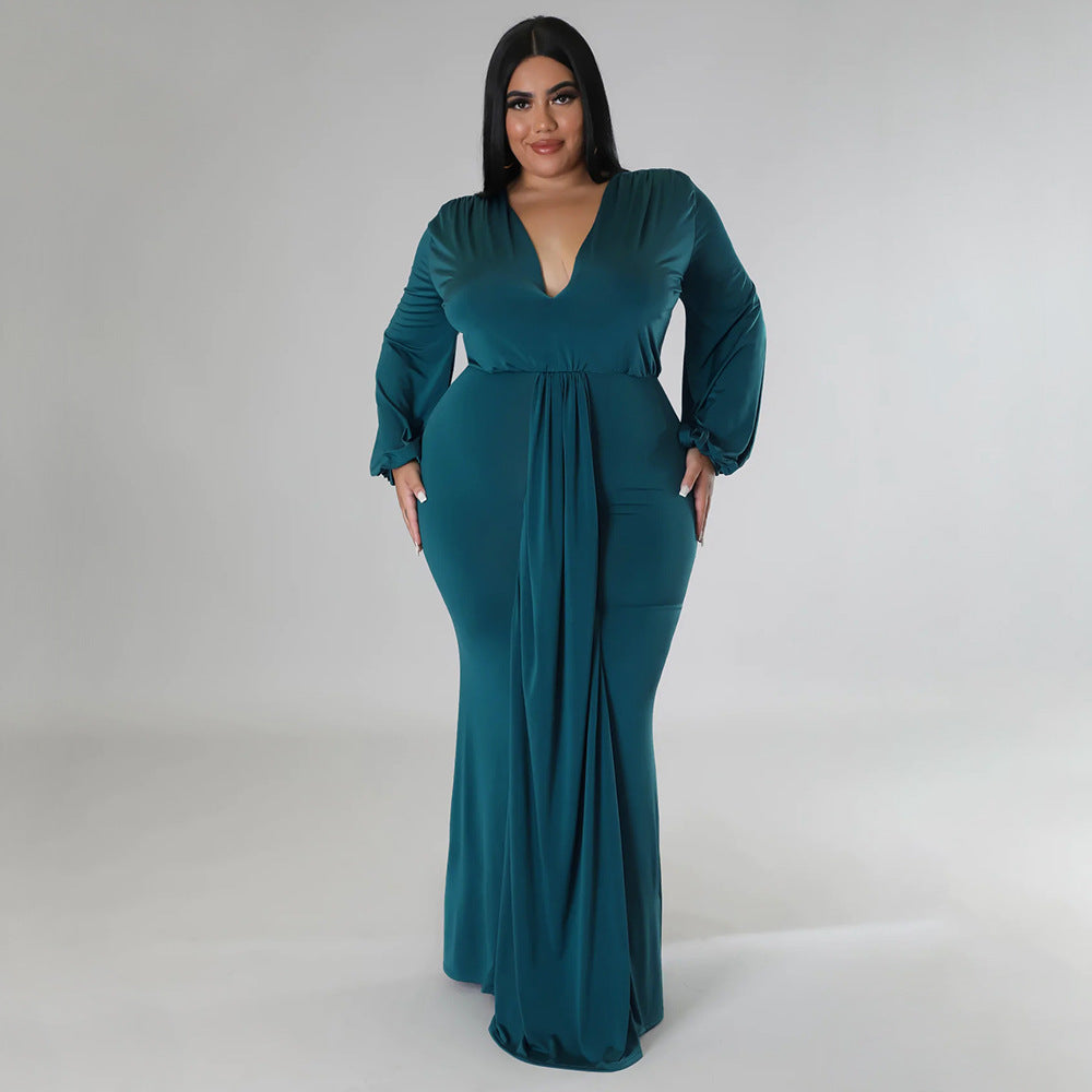 Women's Autumn Fashion Sexy Nightclub Dress Irregular Plus Size