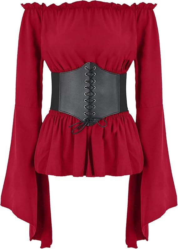 Classy Women's Long Sleeve Renaissance Medieval Dress