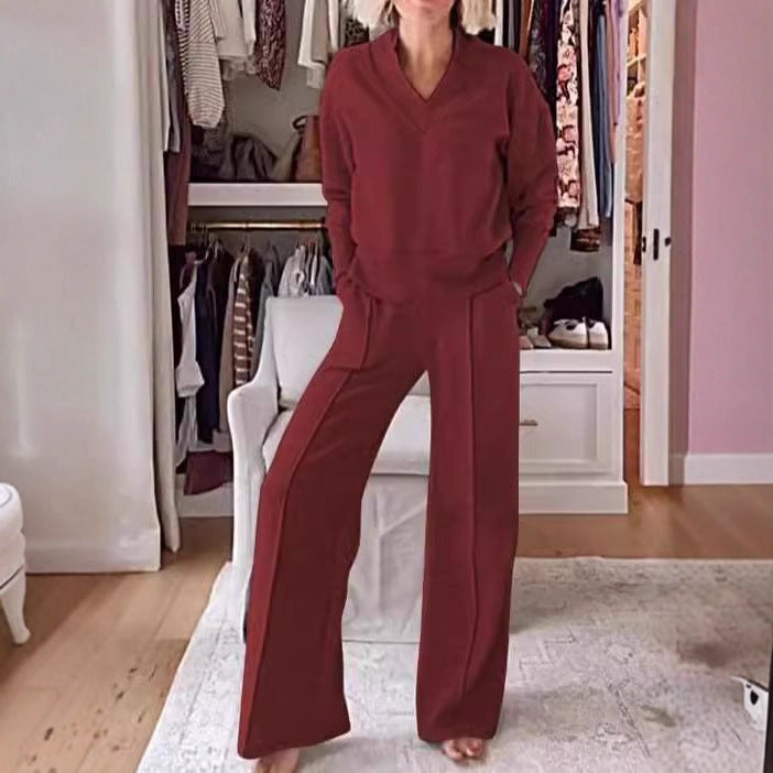 Autumn Long Sleeve Loose Wide Leg Tops