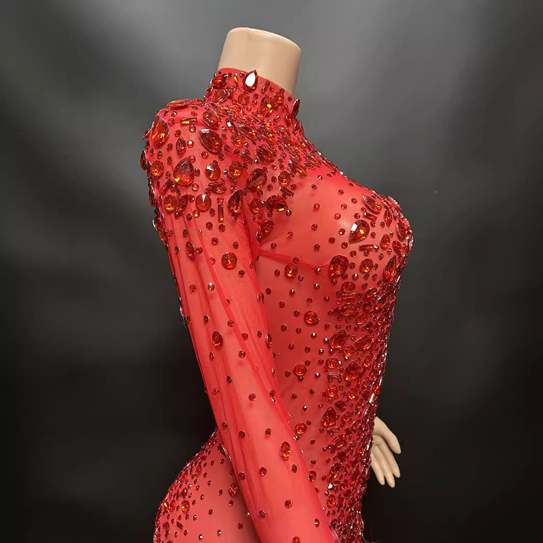 Sparking Diamonds Elegant Pink Fathers Dress Dresses
