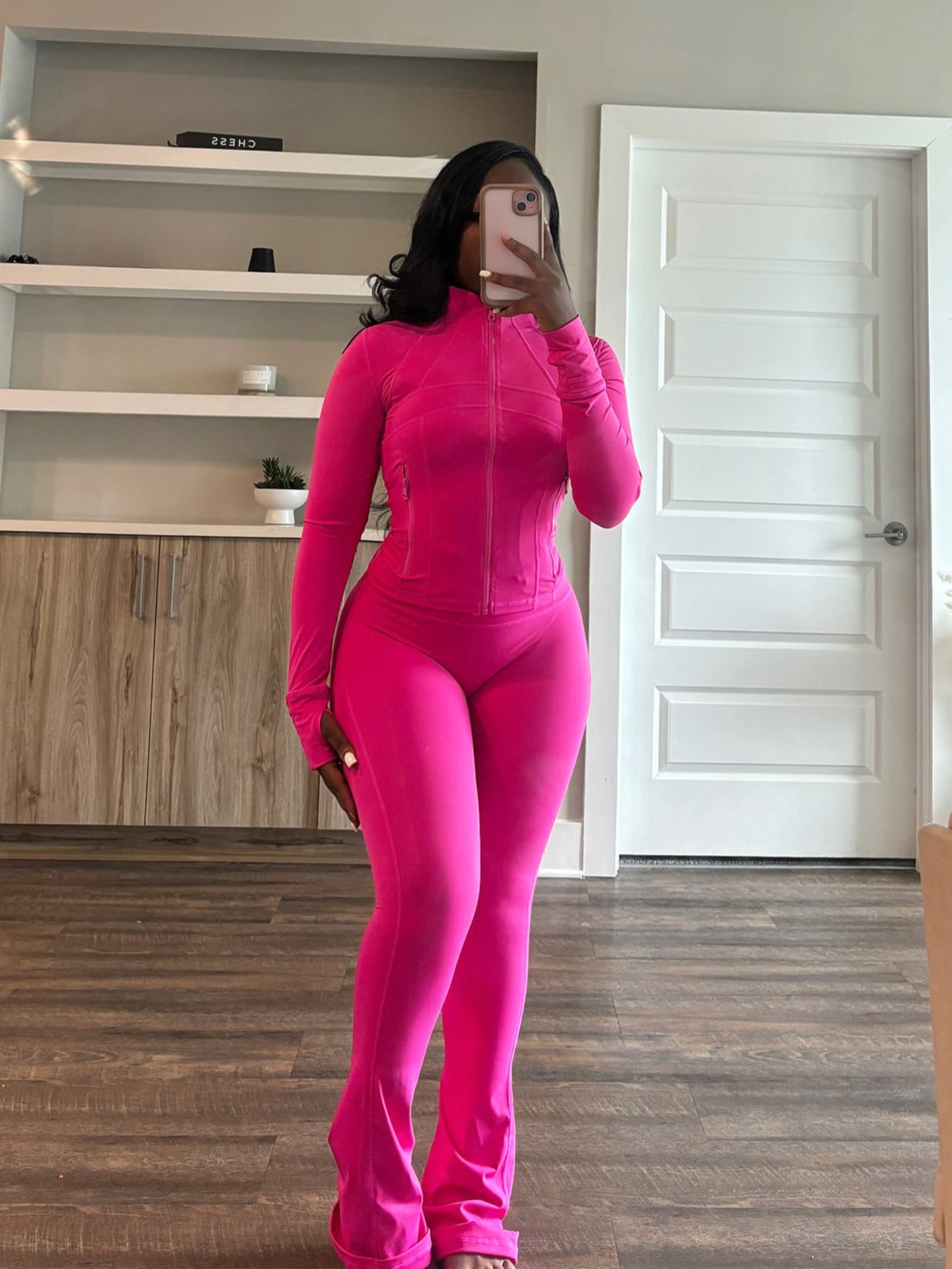 Women's Sports Leisure Sexy Tight Long-sleeved Horn Fashion Casual Suit