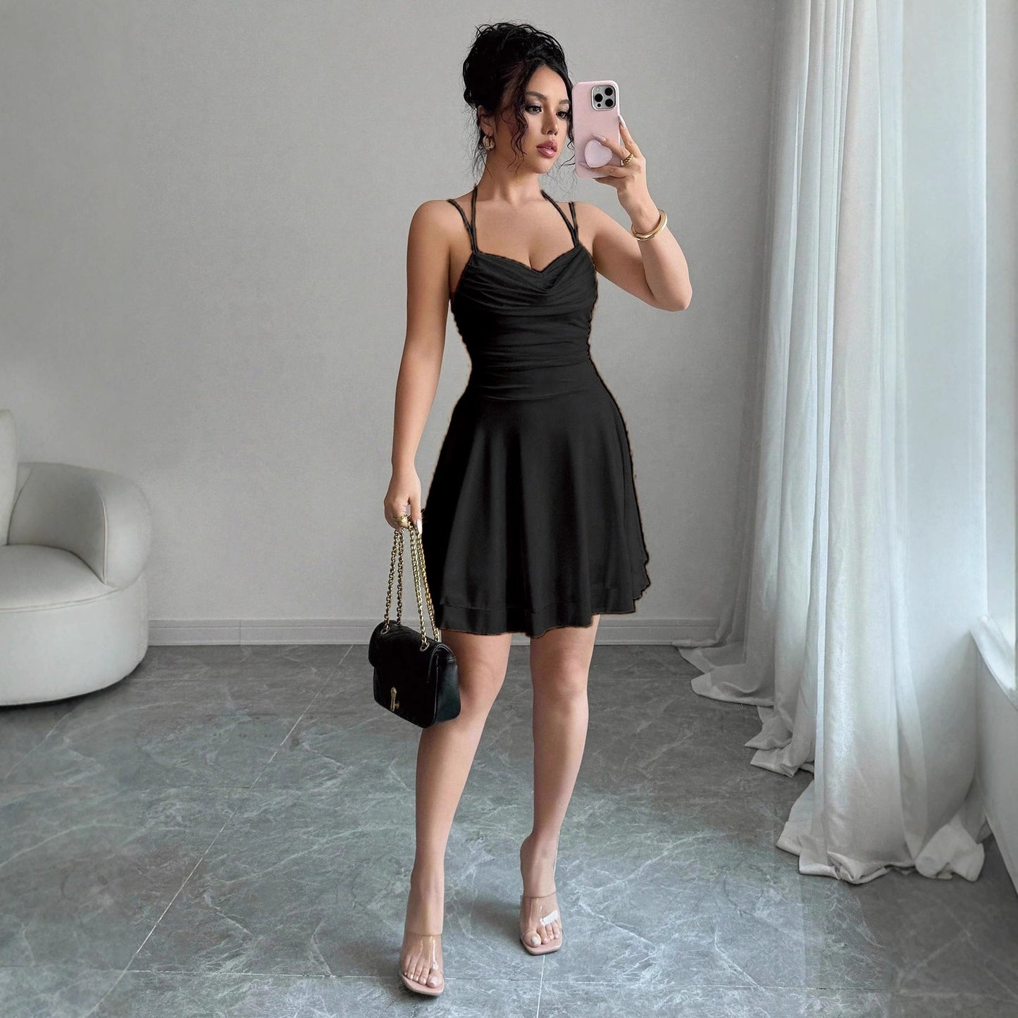 Women's French Sexy Solid Color Waist Tight Slimming Clothing