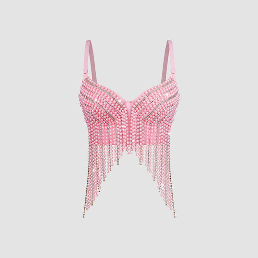 Fishbone Bra Beaded Tassel Sling Hot Tops