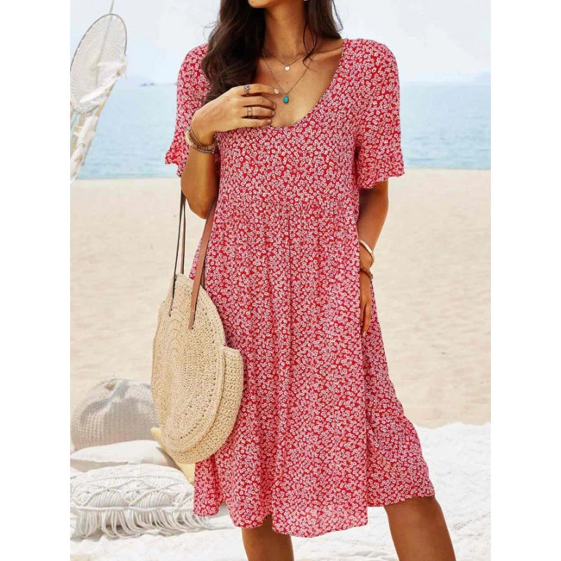 Women's Pullover Print Long Mid-length Urban Casual Retro Dresses