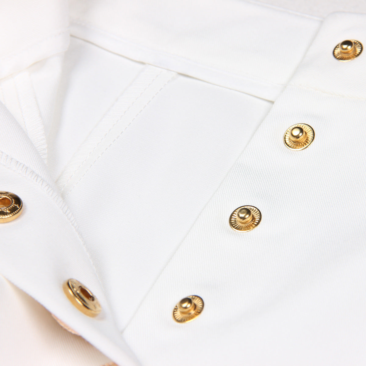 Women's Breasted Rivet Hidden Hook Baggy Straight Pants