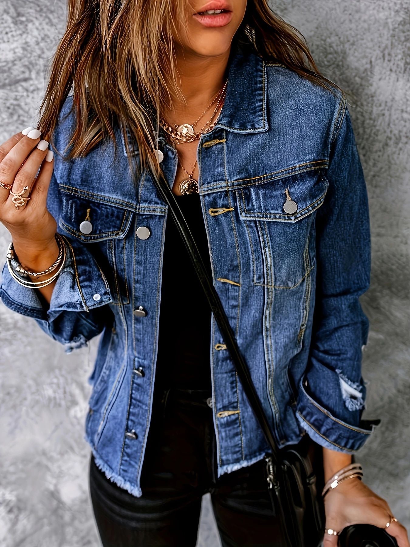 Women's Beautiful Attractive Denim Small Fashion Jackets
