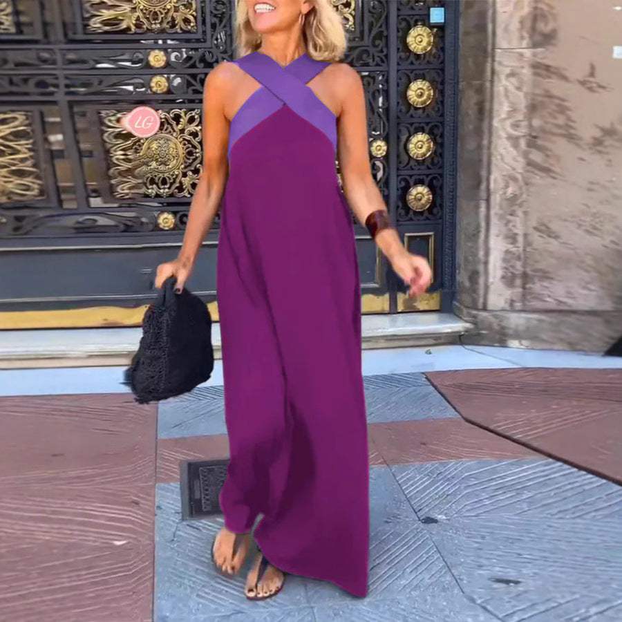 Women's Summer Long Cross Sexy Beauty Back Dresses
