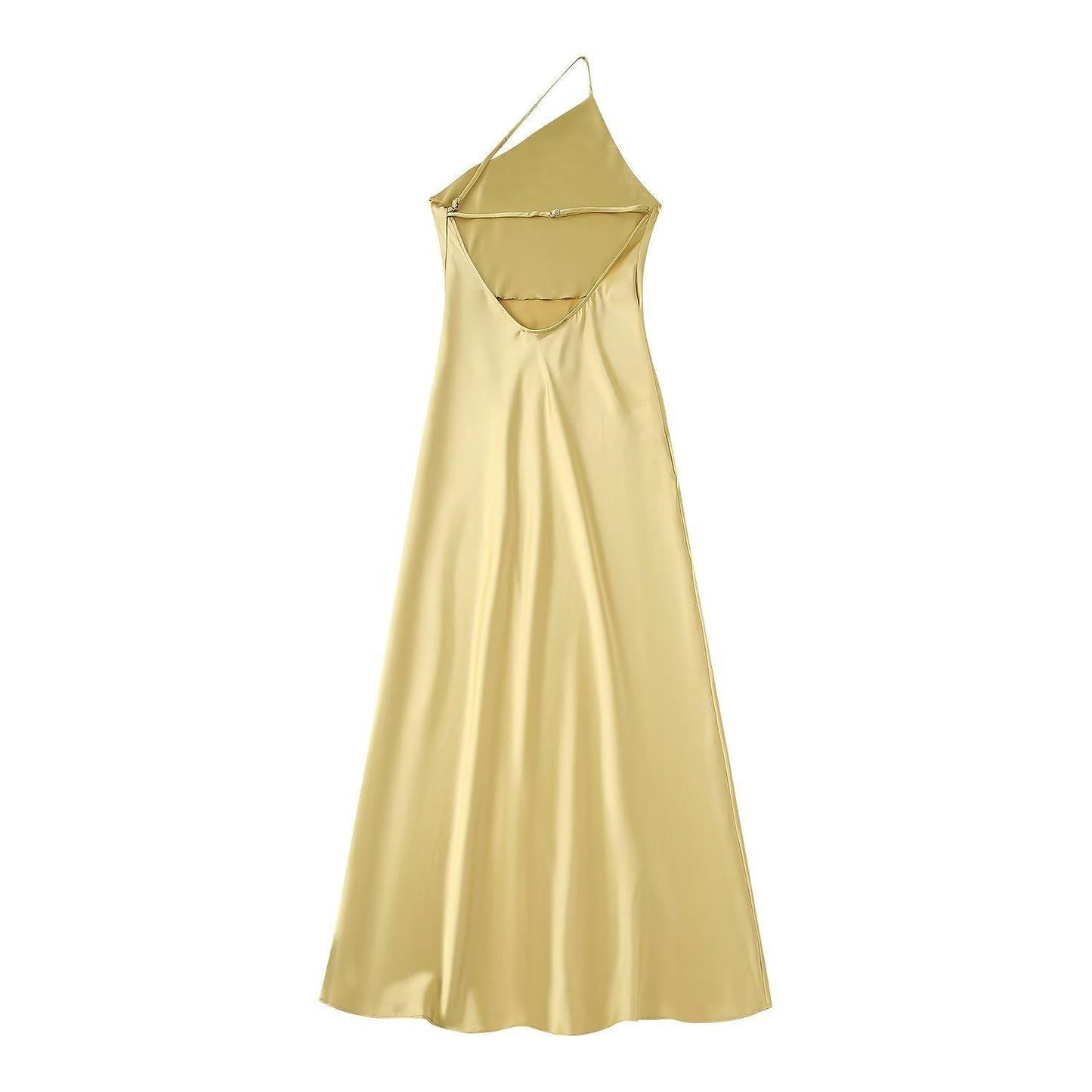 Women's Sexy Asymmetric Silk Satin Stylish Textured Clothing