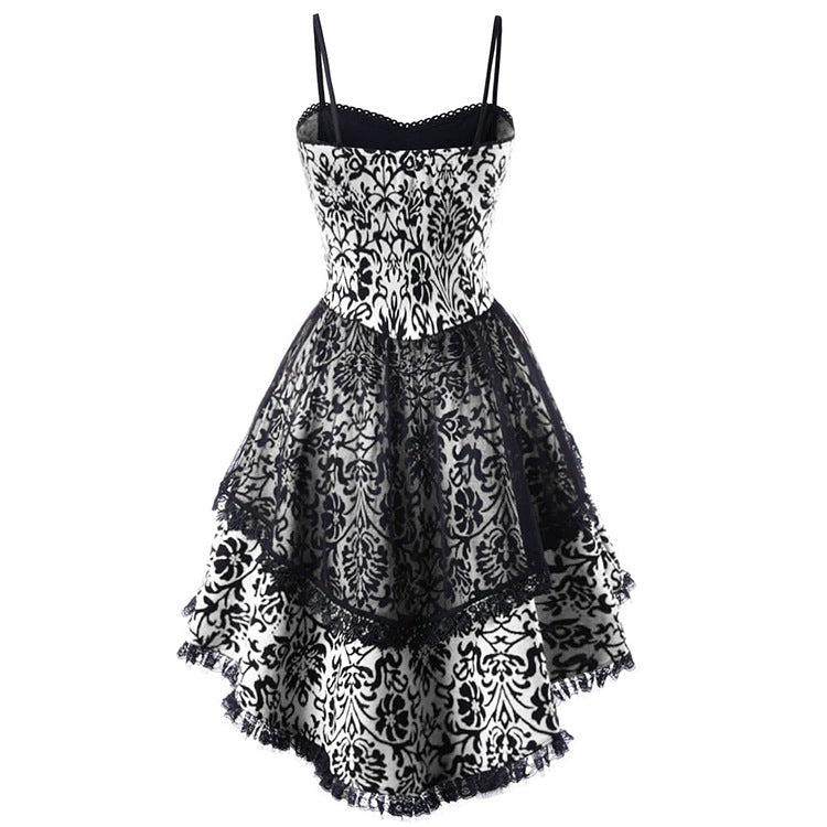 Women's Retro Lace Suspender Dress Fashion Wear Large Dresses