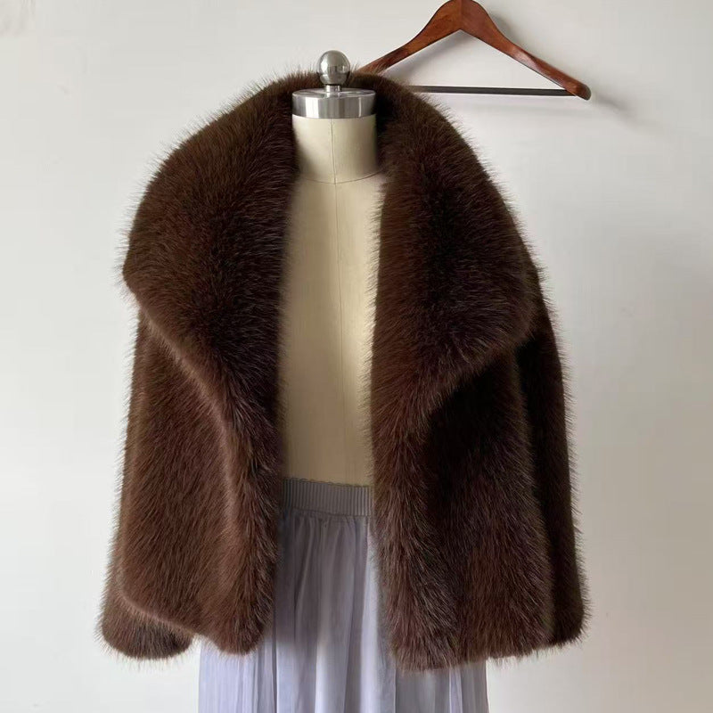 Women's Thickened Warm Faux Fox Street Style Coats