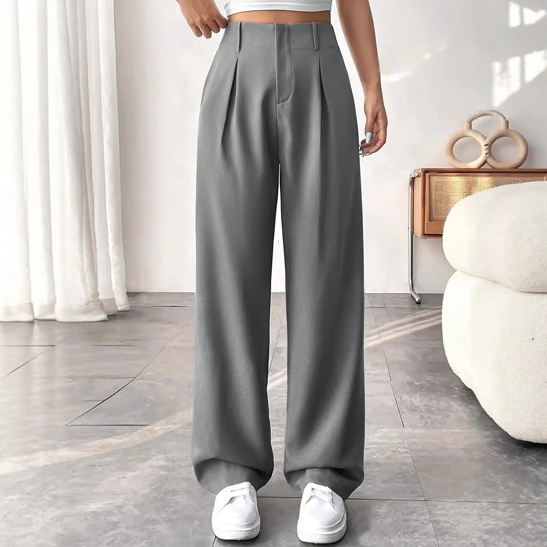 High Waist Wide Leg Versatile Casual Pants