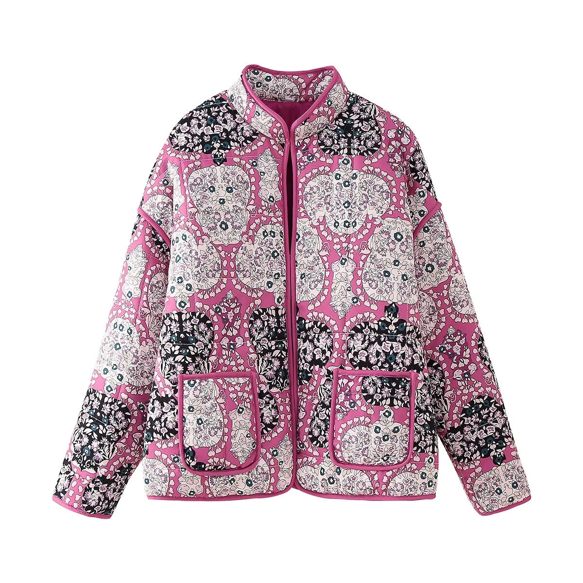 Women's Charming French Retro Pattern Print Jackets