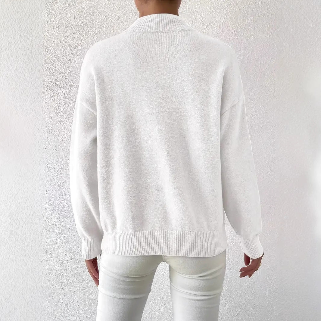 Women's Casual Comfortable Elegant Pullover Knitted Temperament Sweaters