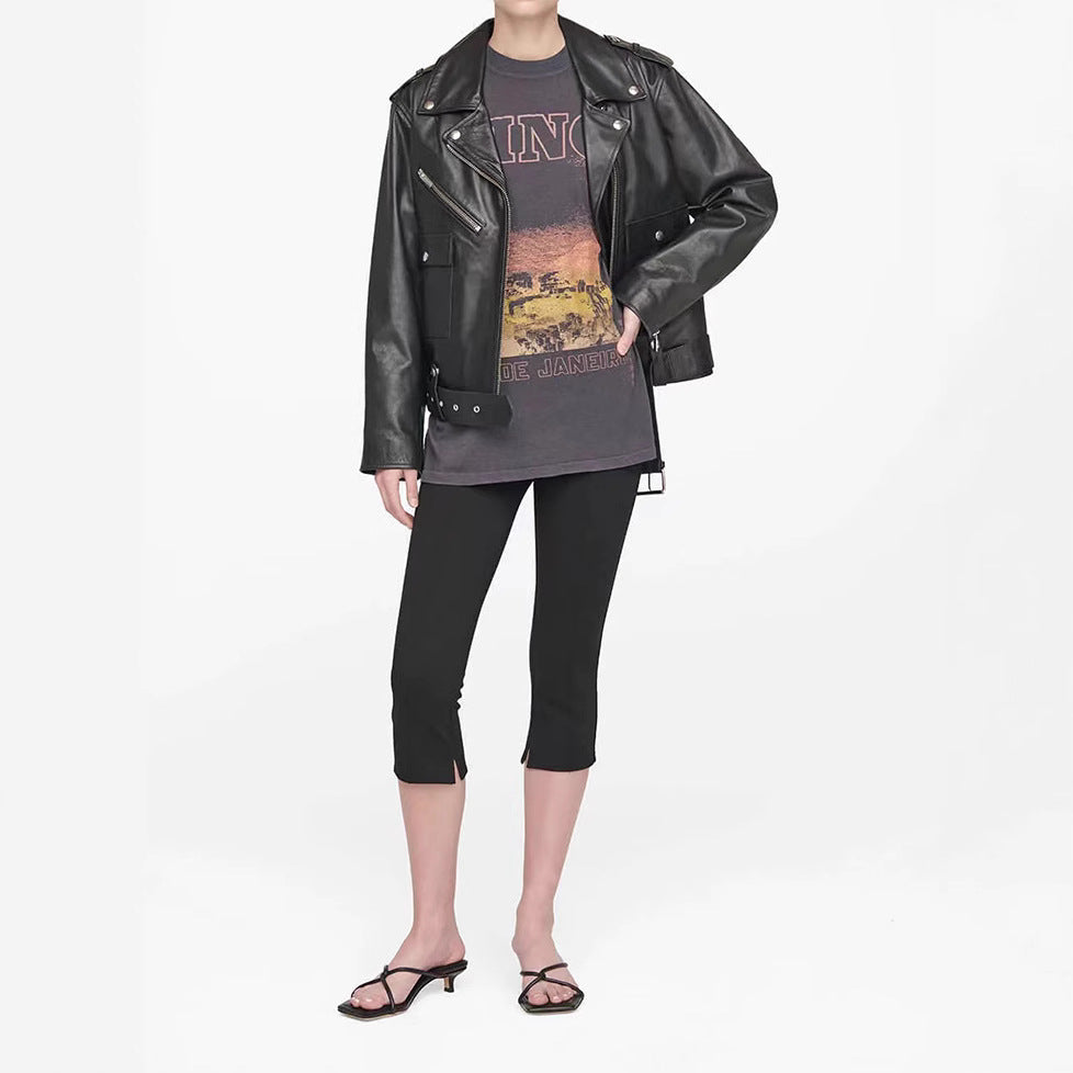 Women's North American Style Letter City Sunset Blouses