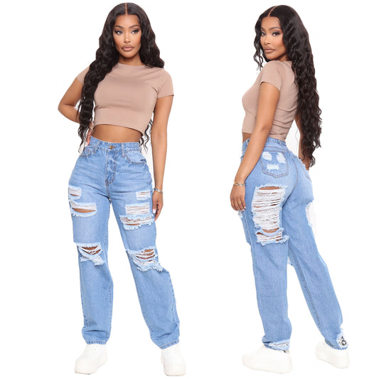 Women's Summer Loose High Waist Wide Leg Pants