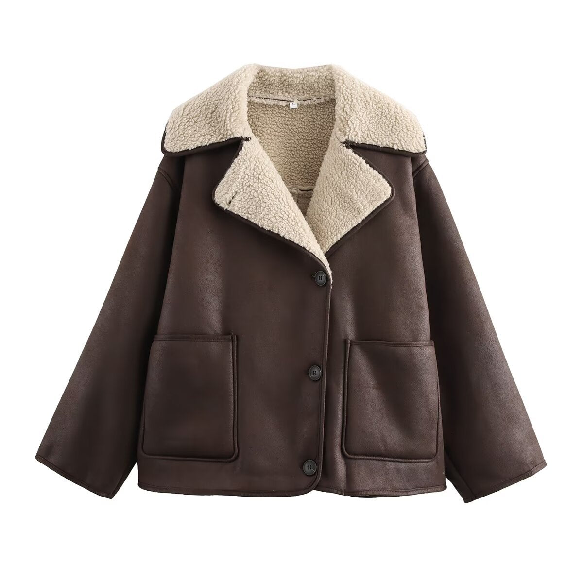 Women's Autumn Fashion Polo Collar Three-color Fur Jackets