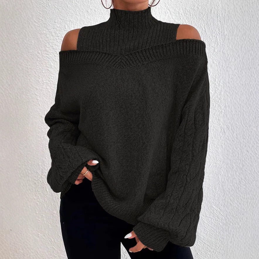 Women's Slouchy Casual Turtleneck Loose Large Knitwear