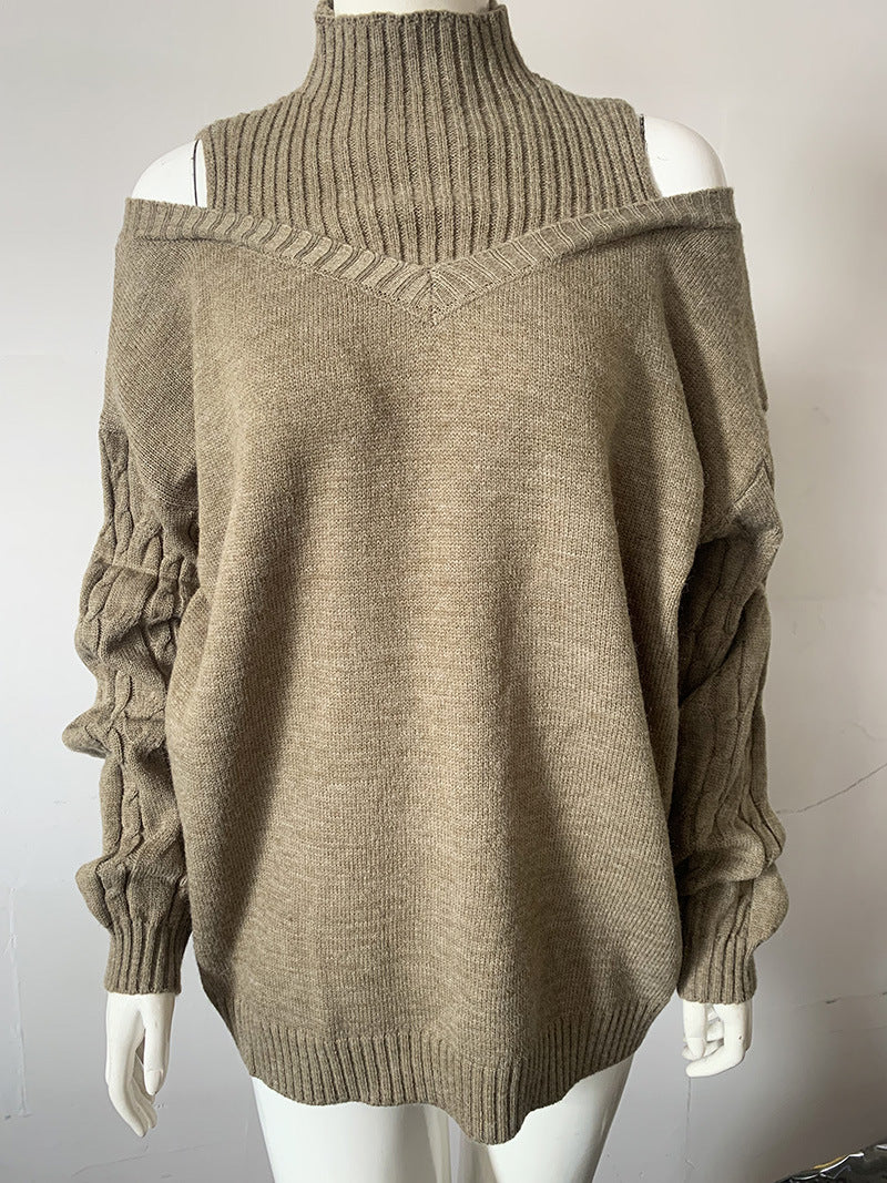 Women's Slouchy Casual Turtleneck Loose Large Knitwear