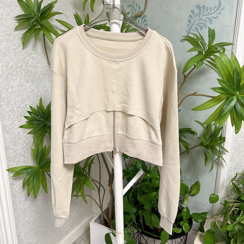 Spring Car Style Pullover Sweatshirt Round Sweaters