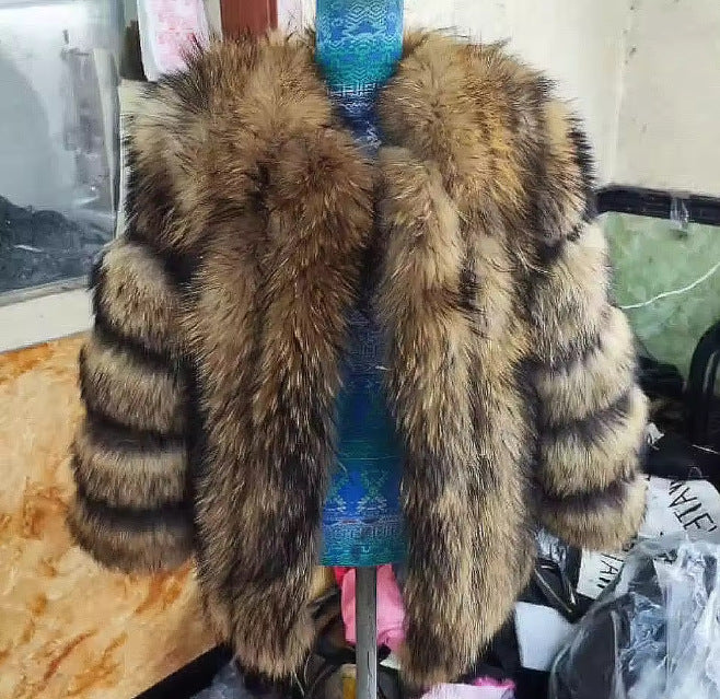 Women's Classic Faux Fox Fur Mid-length Coats