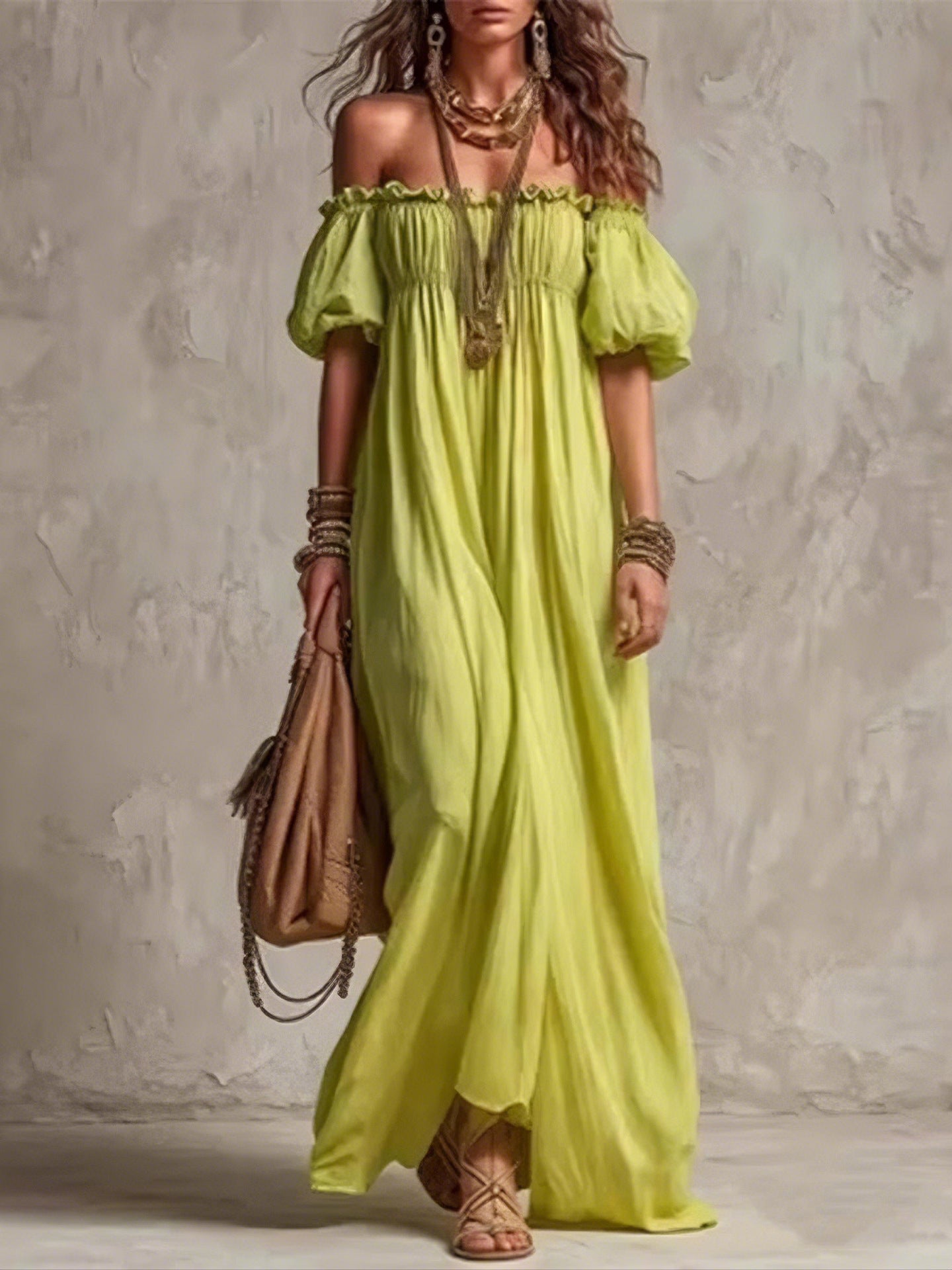Summer Elegant Casual Loose Lazy Puff Dress