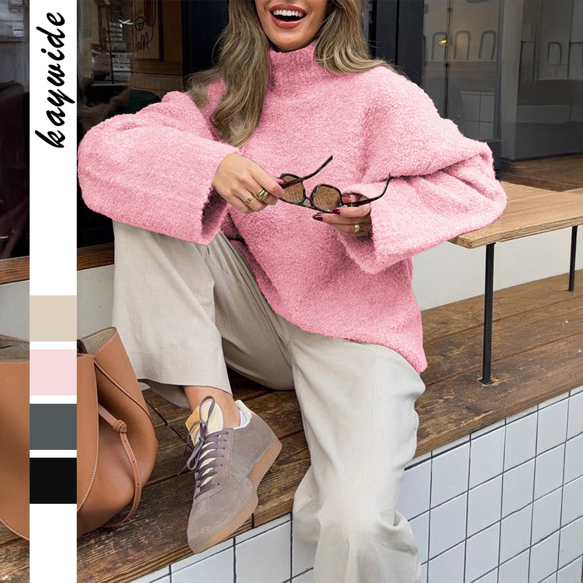 Cool Women's Casual Woolen Long Sleeve Sweater