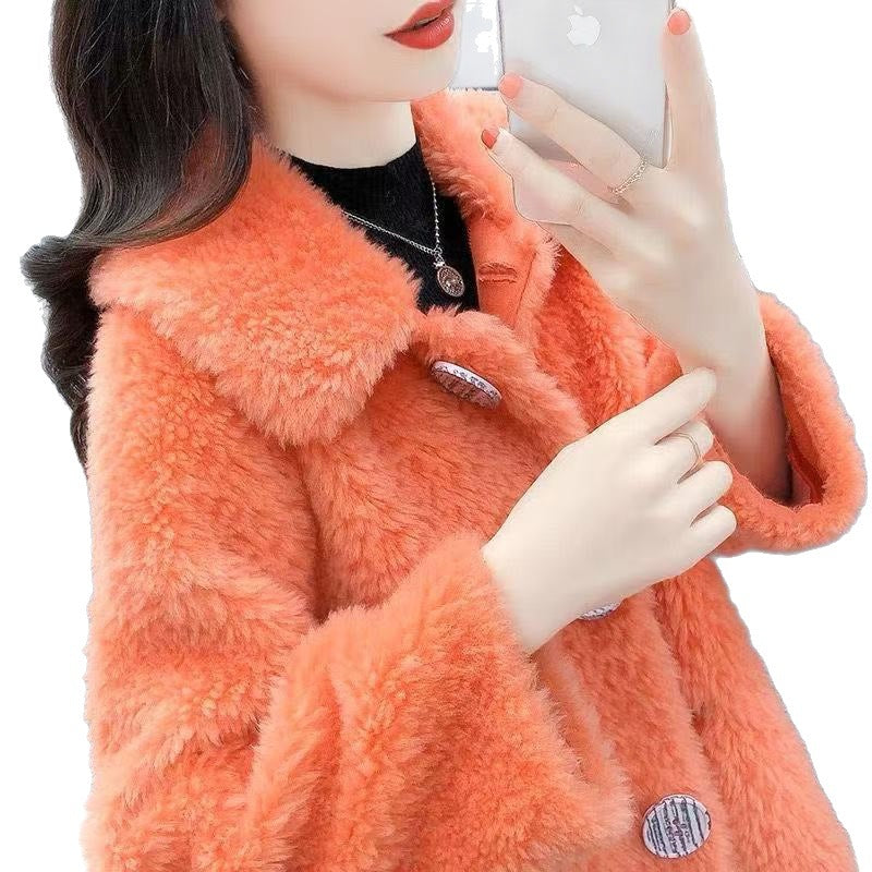 Faux Cashmere Light Fur Small One Fashion Women's Sweater, Sweater