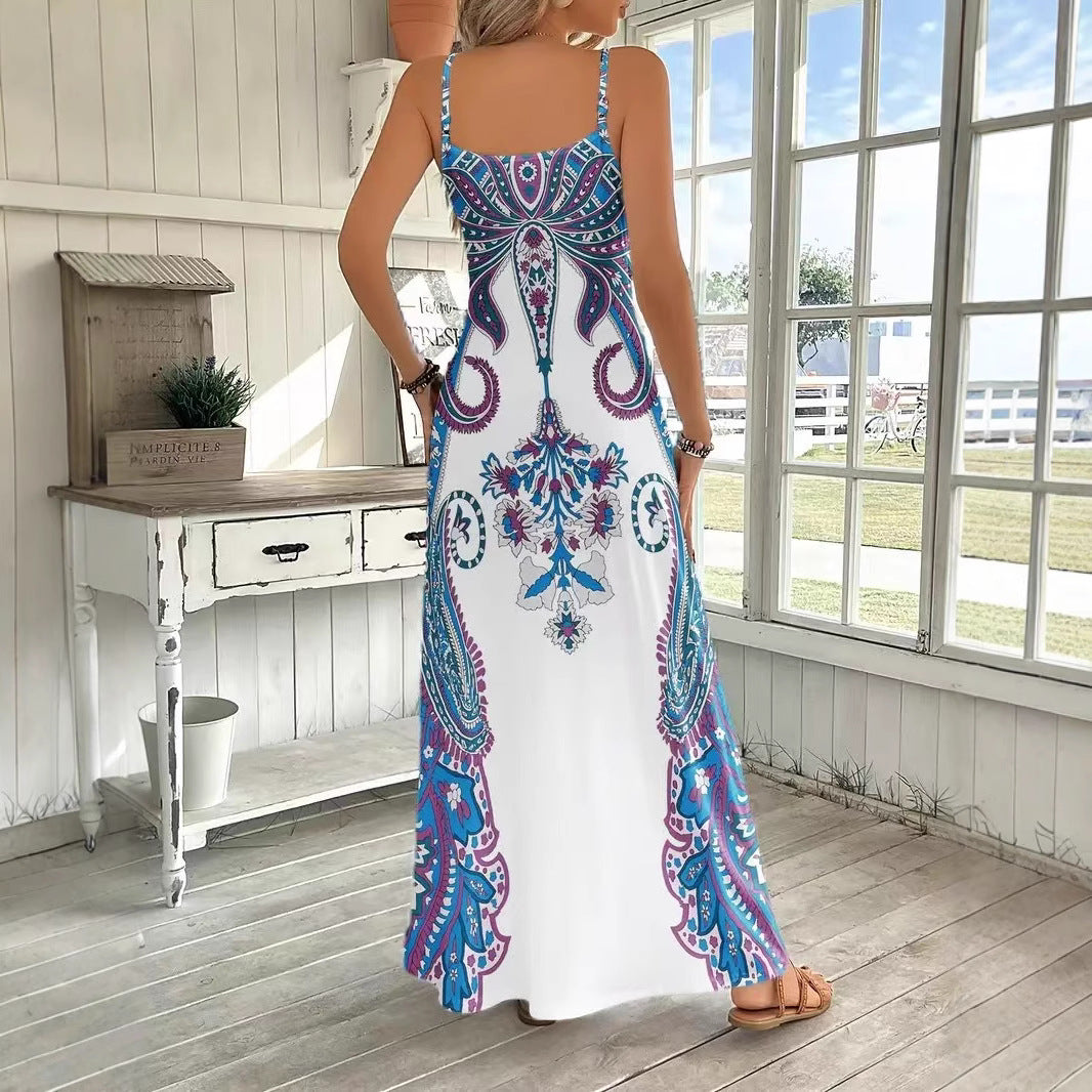 Slouchy Classic Classy Women's Sleeveless Print Dress