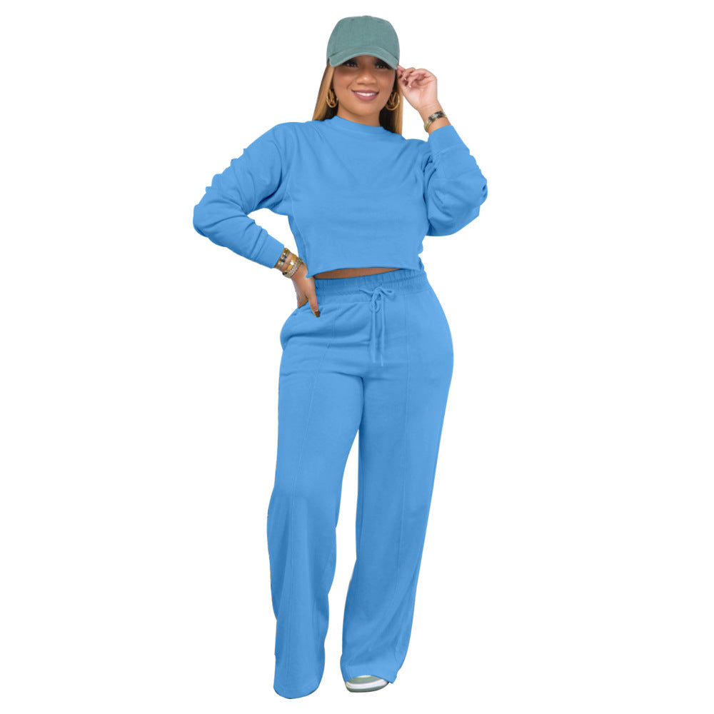 Classic Cute Straight Pocket Two-piece Set Suits