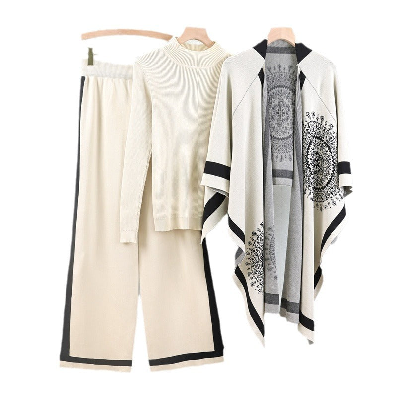 Women's Lazy Autumn Slimming Fashionable Long-sleeved Shawl Fashion Casual Suit