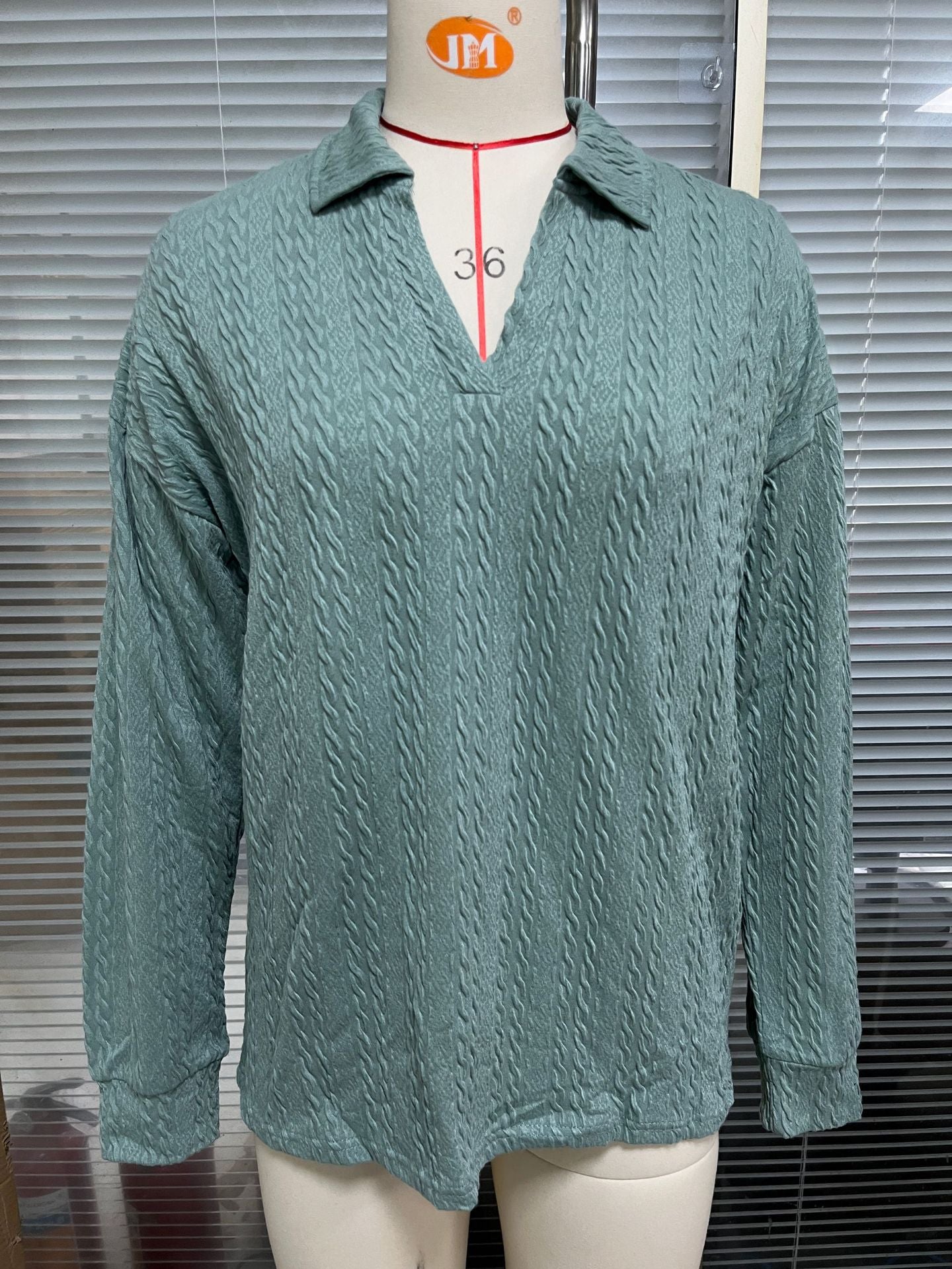 Women's Solid Color Pullover Sweatshirt Loose Lapel Long Sleeves Women's Sweater, Sweater