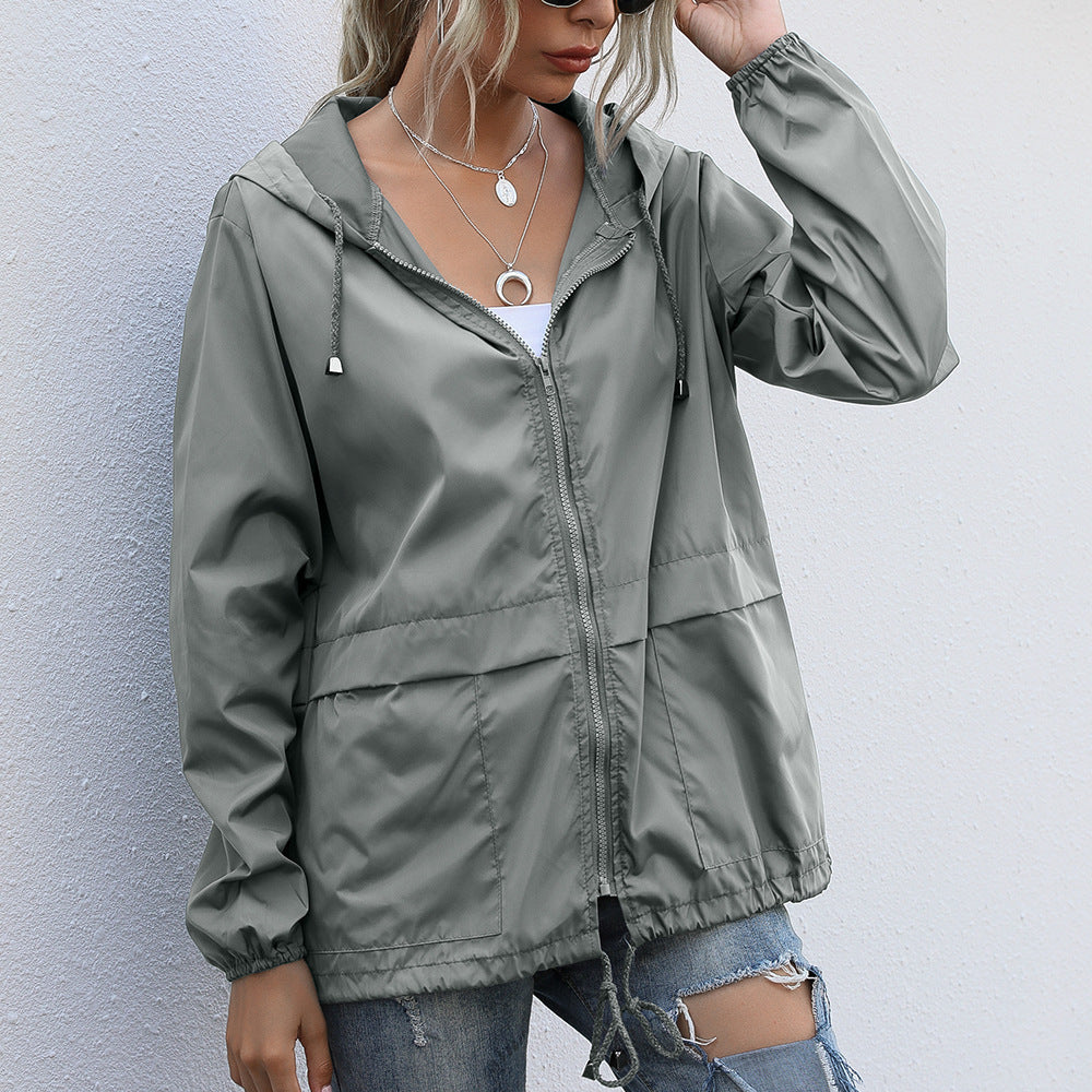 Women's Zip Hoodie Lightweight Outdoor Hiking Raincoat Knitwear