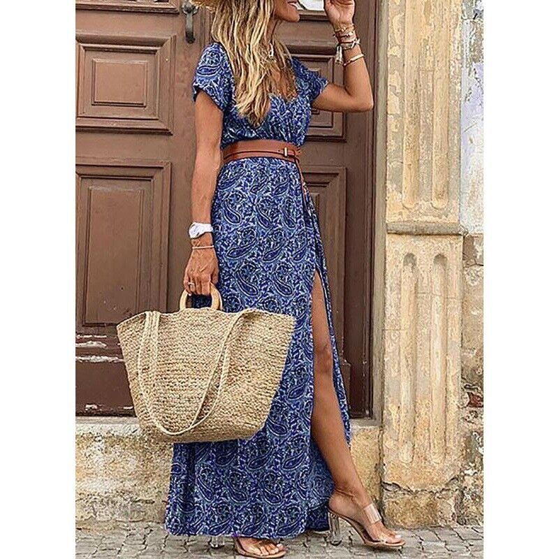 Women's Comfortable Fashion Boho Floral Dress Dresses