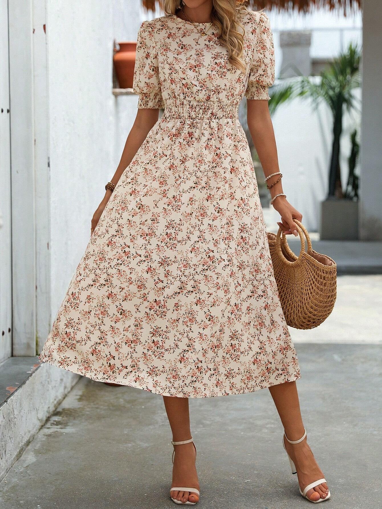 Popular Classy New Floral Vacation Style Dress