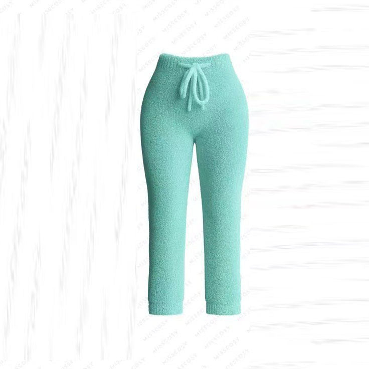 Knitted Plush Long Sleeve Three-piece Set Fashion Casual Suit
