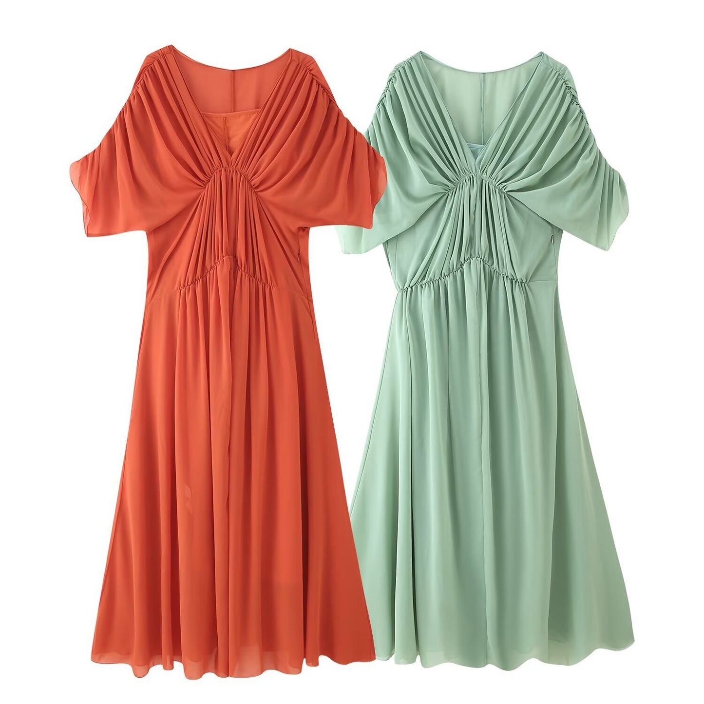 Women's Graceful Versatile Pleated Design Dress Dresses
