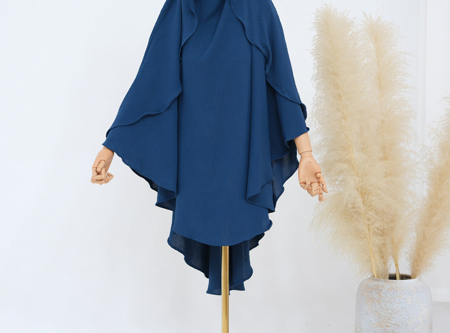 Comfortable Slouchy Solid Color Turban Turkish Dresses