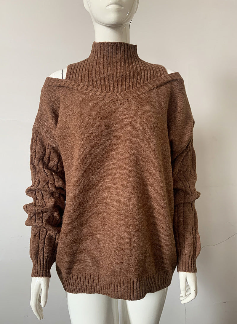 Women's Slouchy Casual Turtleneck Loose Large Knitwear