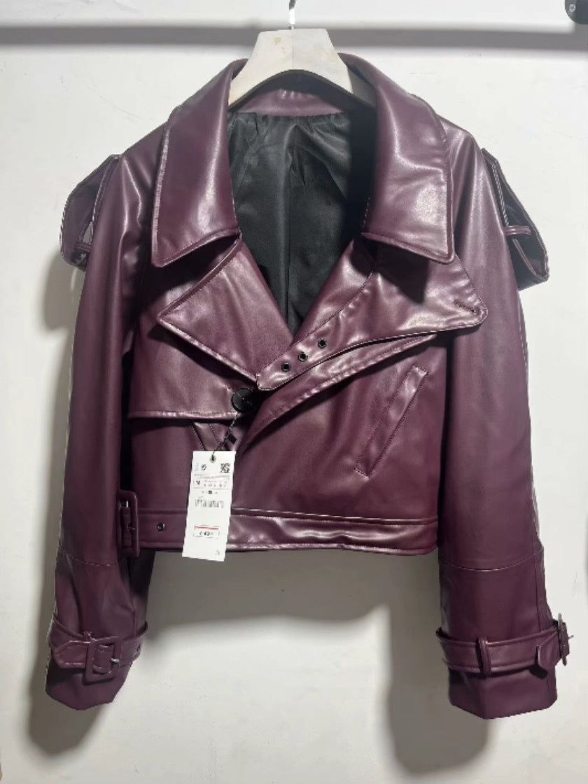 Women's Street Fashion Haulage Motor Style Sheepskin Jackets