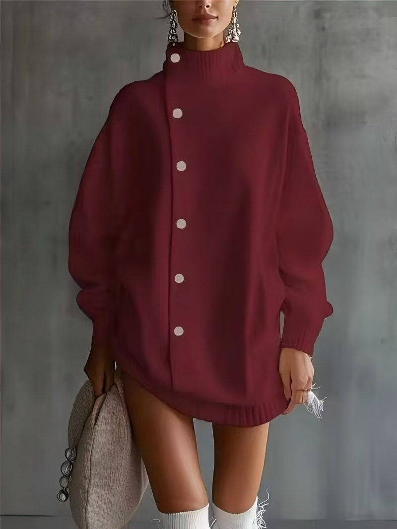 Women's Turtleneck Knitted Younger Fashion Loose Outer Sweater