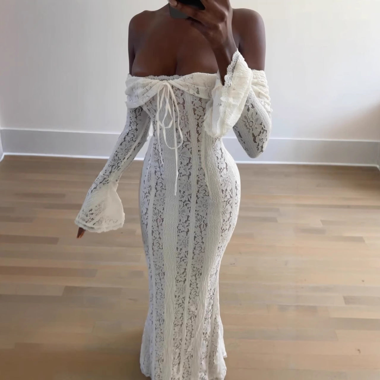 Women's Fashion Elegant Sexy Tube Lace Dress Dresses
